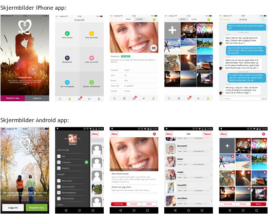 NettDating iPhone og Android Apps